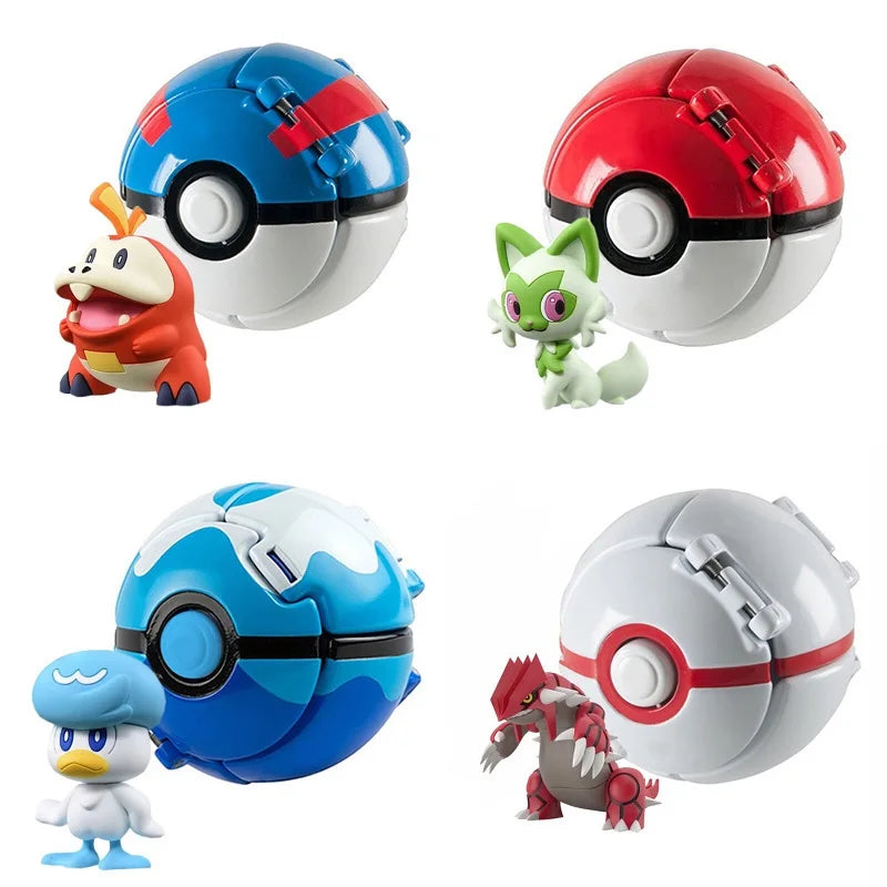 Pokeball Pokemon Figurine Elf Ball Anime Figure Cartoons Pikachu