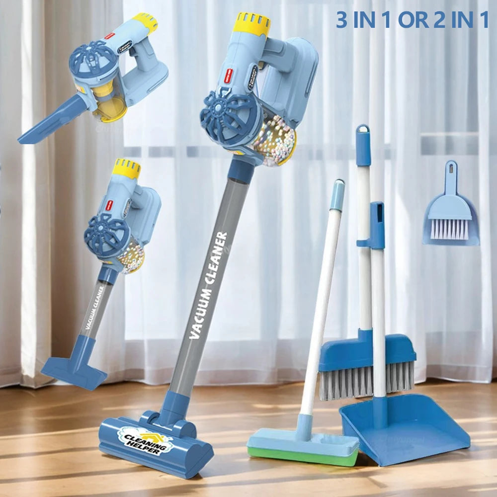 Kids Simulation Electric Vacuum Cleaner Cleaning Set for Toddlers Role