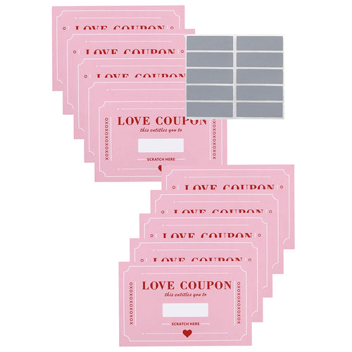 10Pcs/20Pcs Scratch-Off Love Coupons Couple Scratch Off Cards