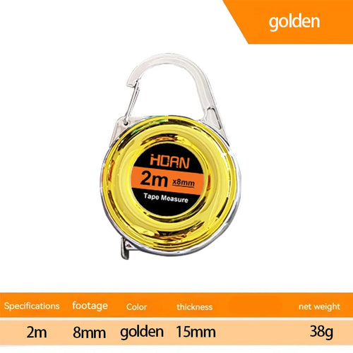 1pc Mini Keychain Tape Measure 2m Steel Tape Measure Delicate Small
