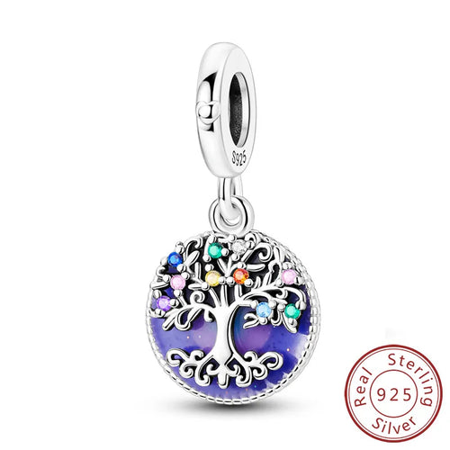 Original 925 Sterling Silver Heart Love Charms Beads Pendant Fit