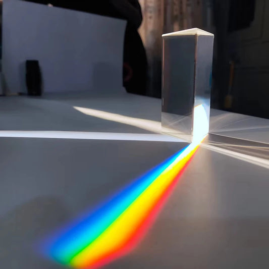 Optical Refraction Right Angle Triangular Prism Triangular Strip