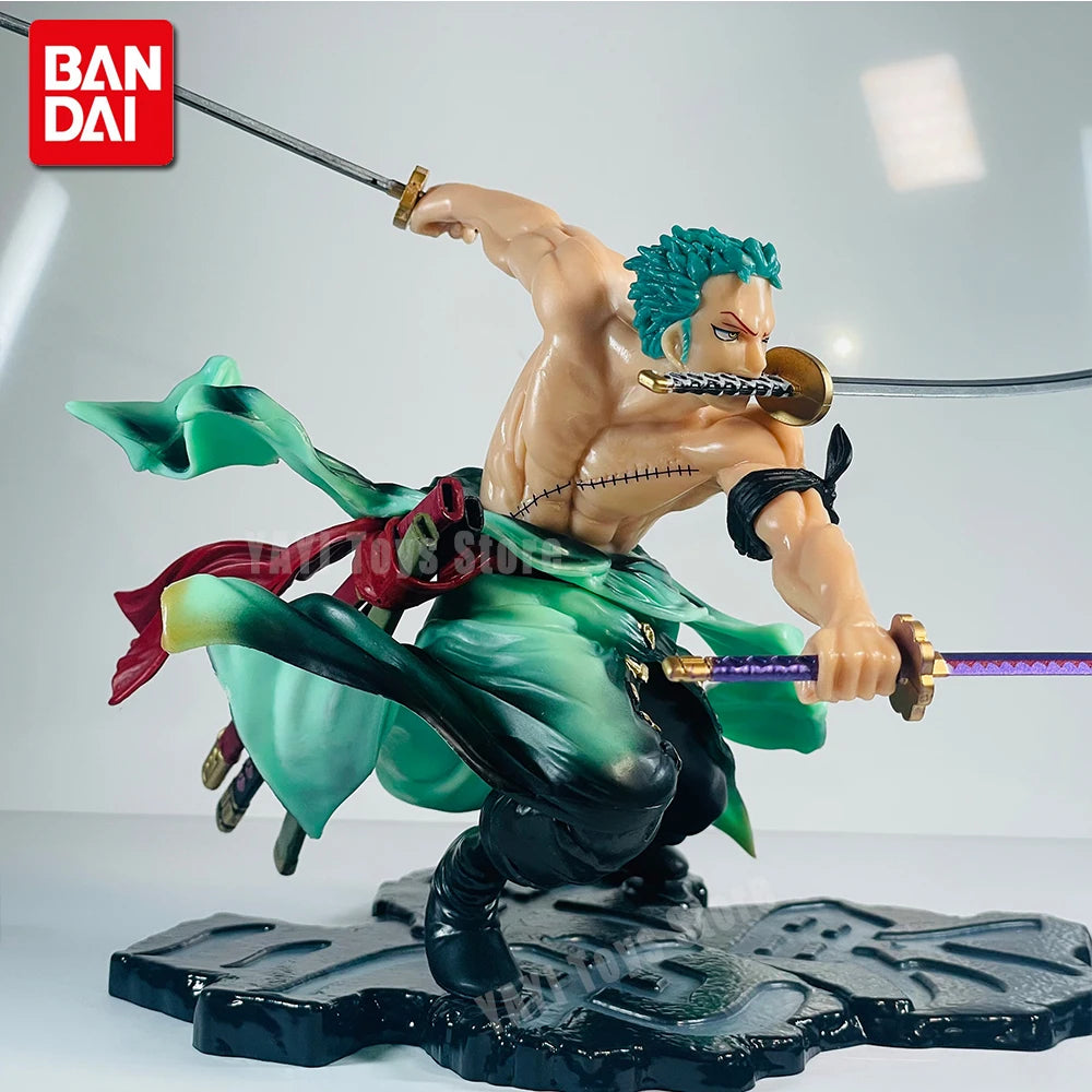 Hot One Piece 10cm Anime Figure GK Roronoa Zoro Three-blade Sa-maximum