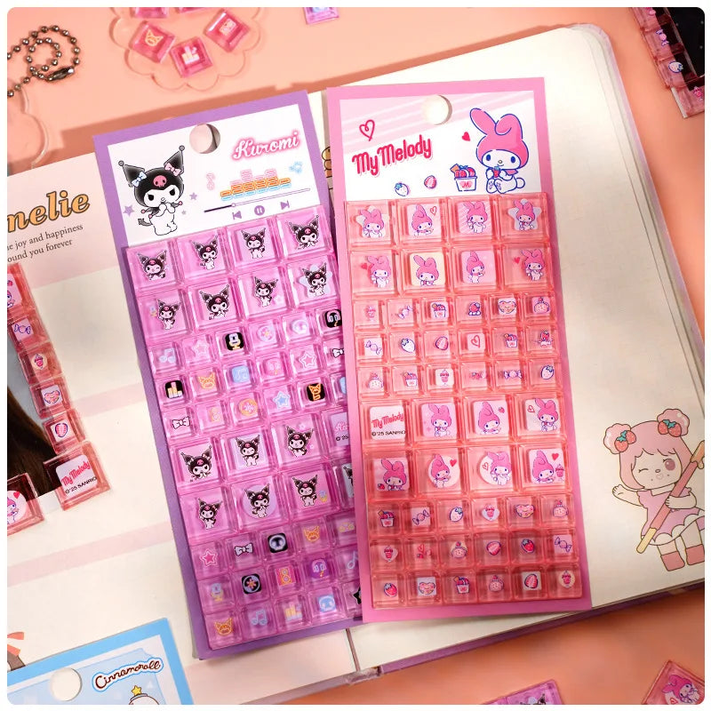 3D Sanrio Hello Kitty Square Stickers Anime Phone Laptop Luggage