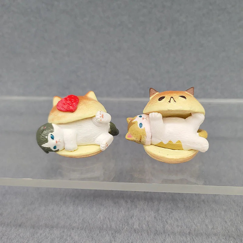 Burger Cat Blind Box Cats Action Figure Toy Model Decoration Ornaments