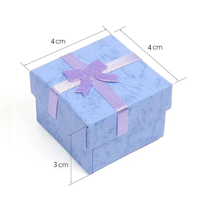 12pcs Paper Box Jewelry Packaging Box Multi-color Earrings Ring Box