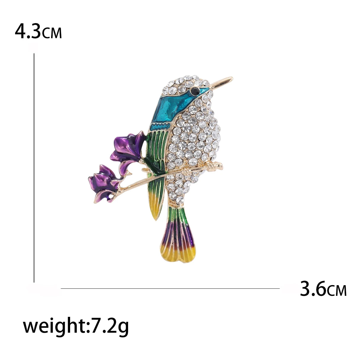 Classic Rhinestones Birds Brooches for Women Unisex Pearls Animals
