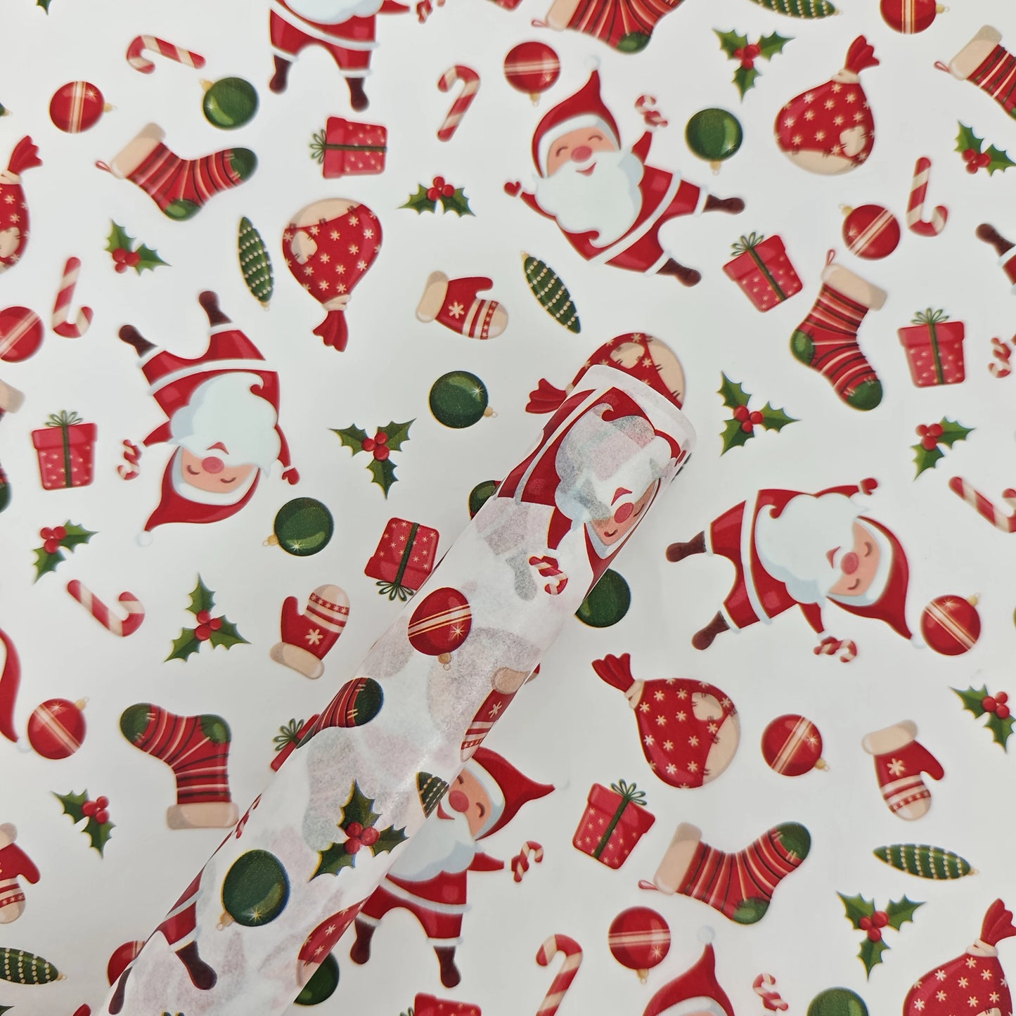 10/20 Sheets, Santa and Christmas Gift Patterned Tissue Paper, Santa,