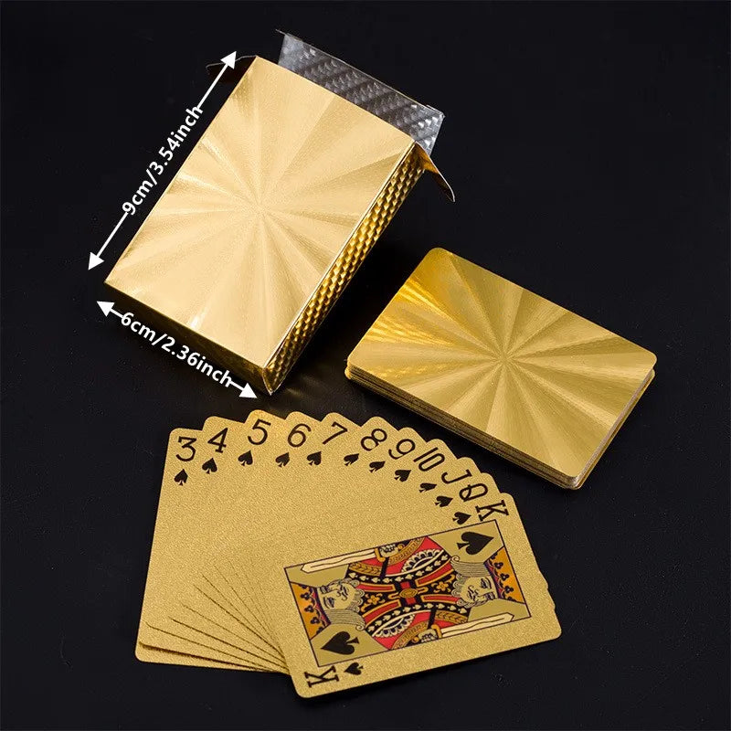 Golden Color Playing Card Game Card Group Waterproof Poker Suit Magic