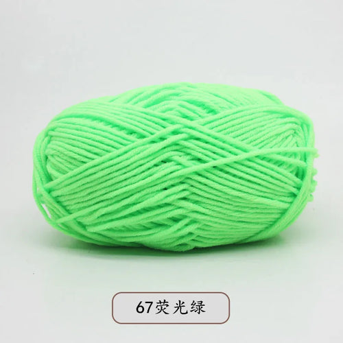 40-50g/Set 4ply Milk Cotton(80%) Knitting Yarn Needlework Dyed Lanas