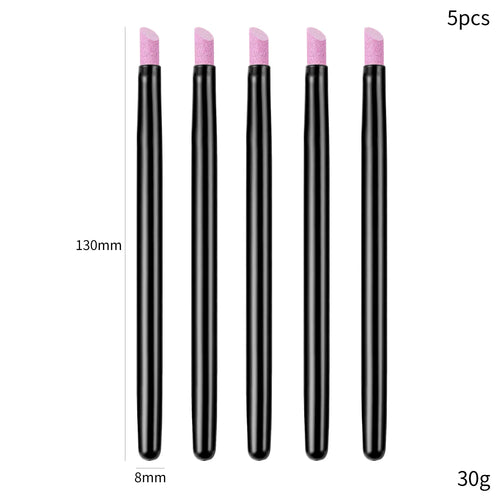 5Pcs Quartz Pen Nail  Cuticle Pushers Nail Polish Manicure Stick Nail