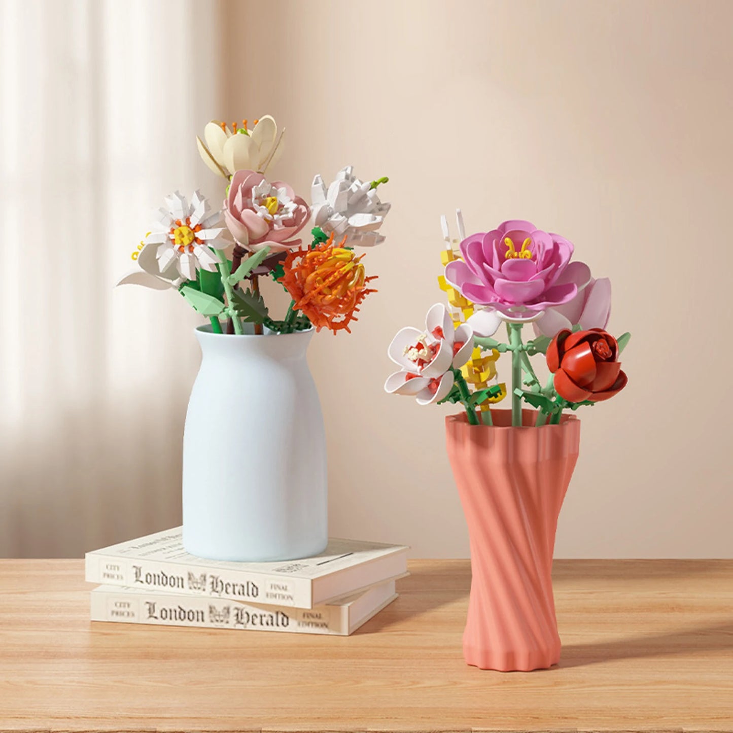 Simulation Building Blocks Flowers Eternal Bouquet Micro Brick Rose