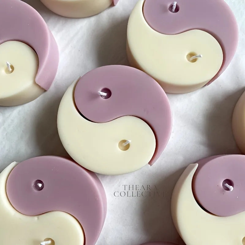 1pc Tai Chi Yin Yang Candle Silicone Molds - DIY Handmade Epoxy Resin