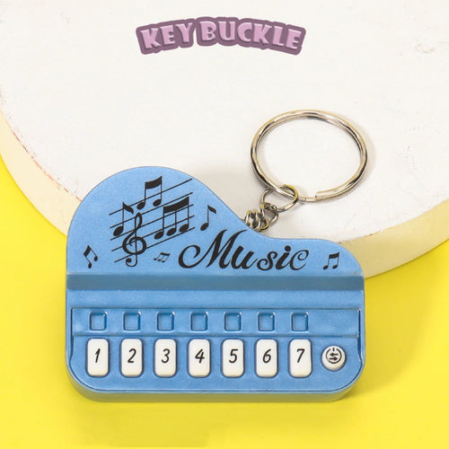 1 Pcs Creative Mini Electronic Piano Keychain Pendant Luminous Music