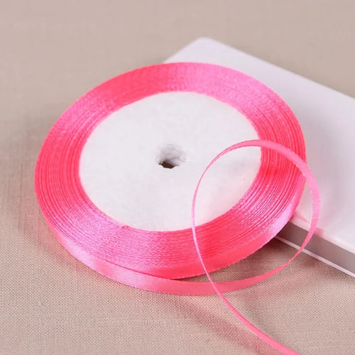 25Yards 6mm Silk Satin Ribbons for Crafts Bow Handmade accessories for