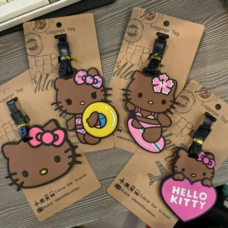 Sanrio Hello Kitty Luggage Tag Suitcase Id Address Holder Baggage