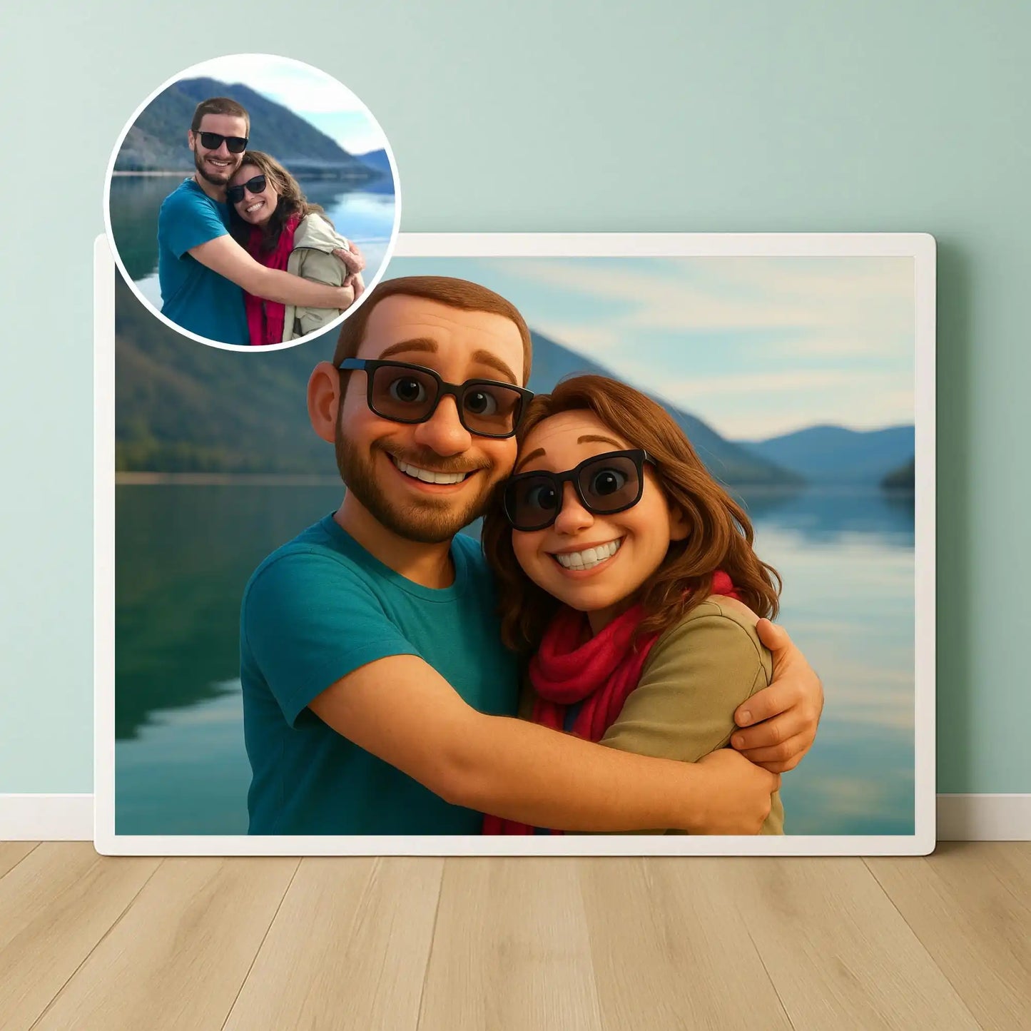 Custom Cartoon Style Portrait from Photo Personalized Cartoon