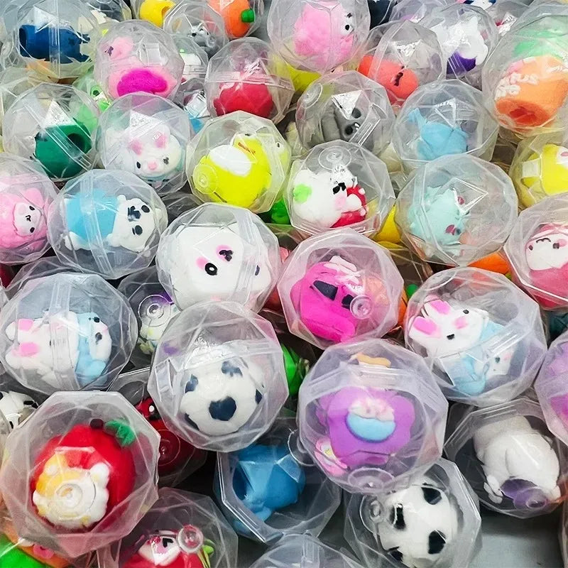 32mm Transparent Twisted Egg for Mini Claw Machine Toys Accessories
