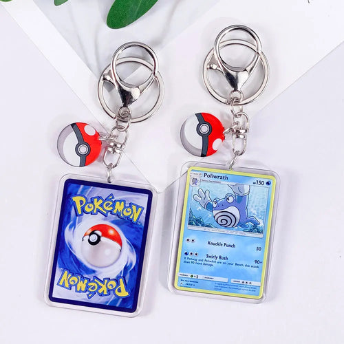 Pokémon Card Cute Acrylic Car Keychain Accessories Pikachu Charizard