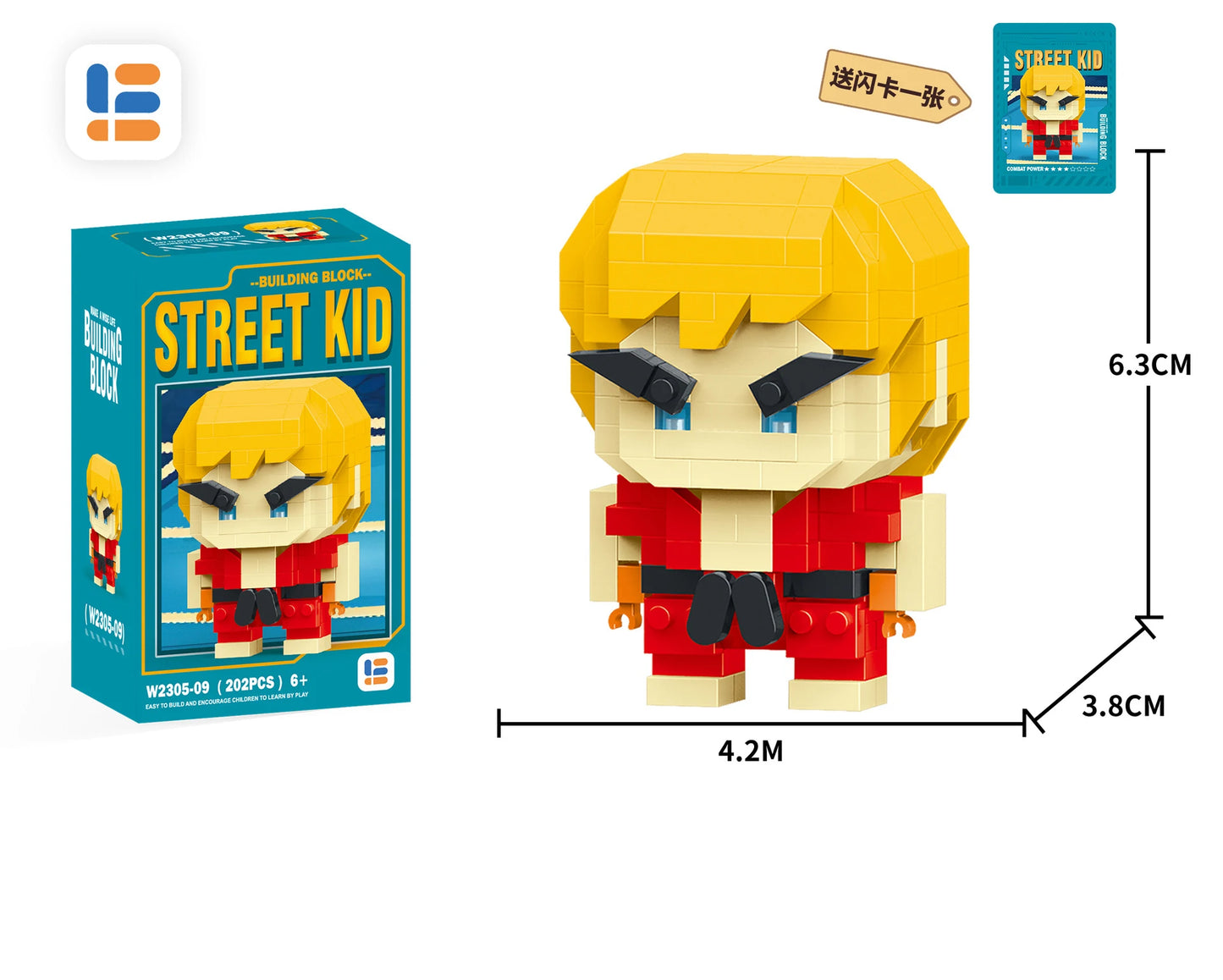 Anime Street Fighter Fighting Game Action Building Blocks KenMasters