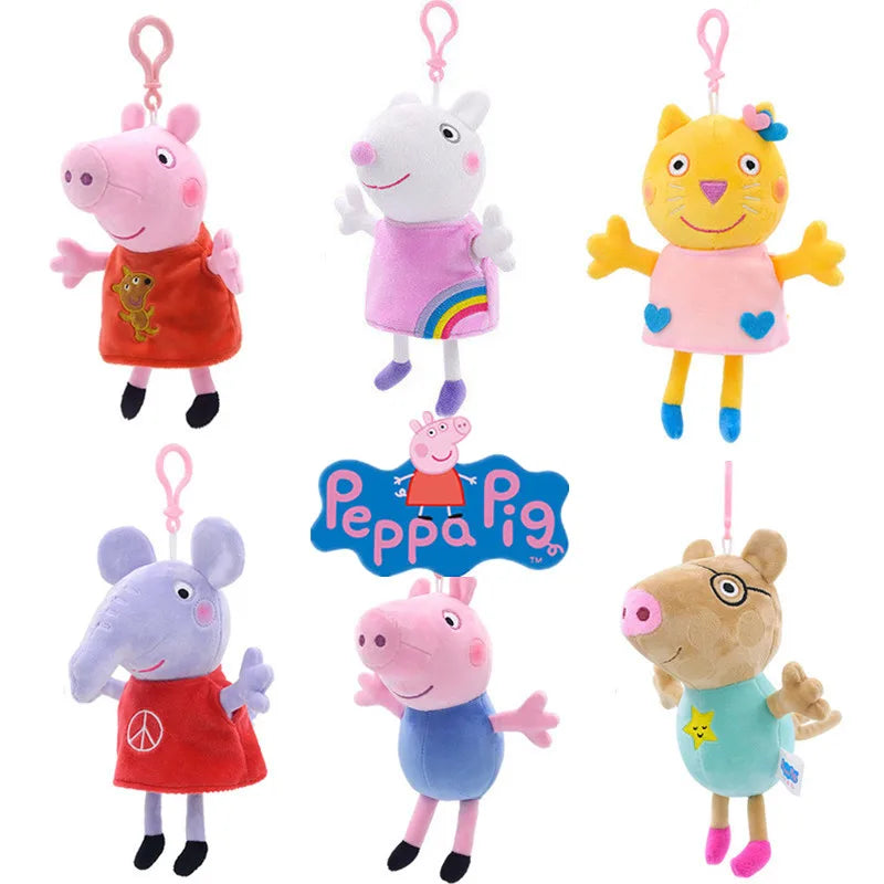 19cm/7.48in Genuine Peppa Pig Plush Filled Kawaii Pendant Doll Toy
