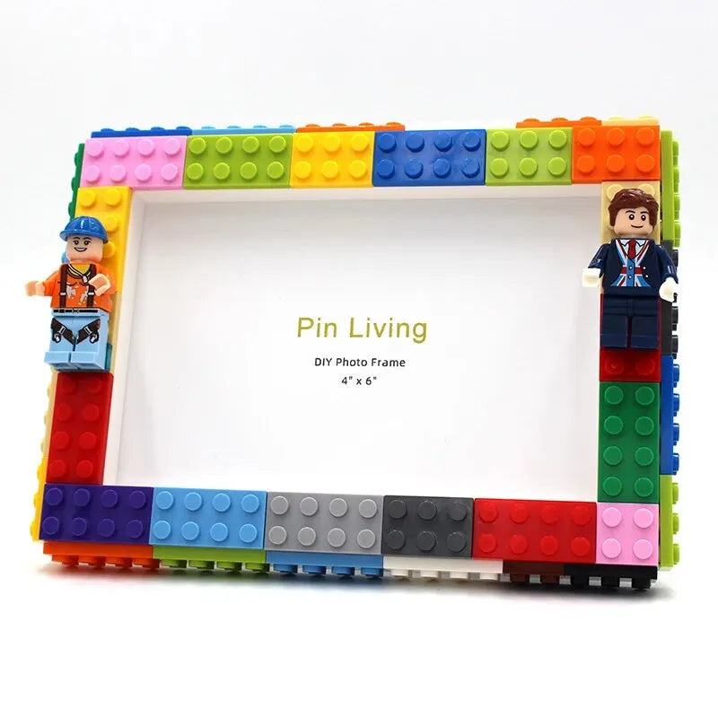 DIY Clourful Building Blocks Photo Frame For Home Decoration Creative