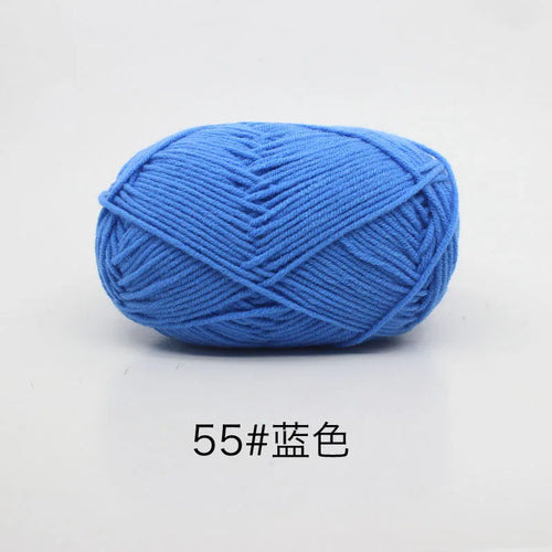 40-50g/Set 4ply Milk Cotton(80%) Knitting Yarn Needlework Dyed Lanas