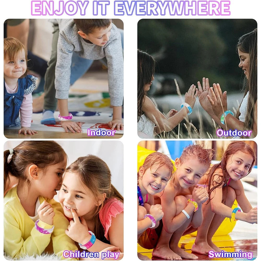 24/72pcs PCS Fidget Toys Pop Bracelet Party Favors Stress Relief
