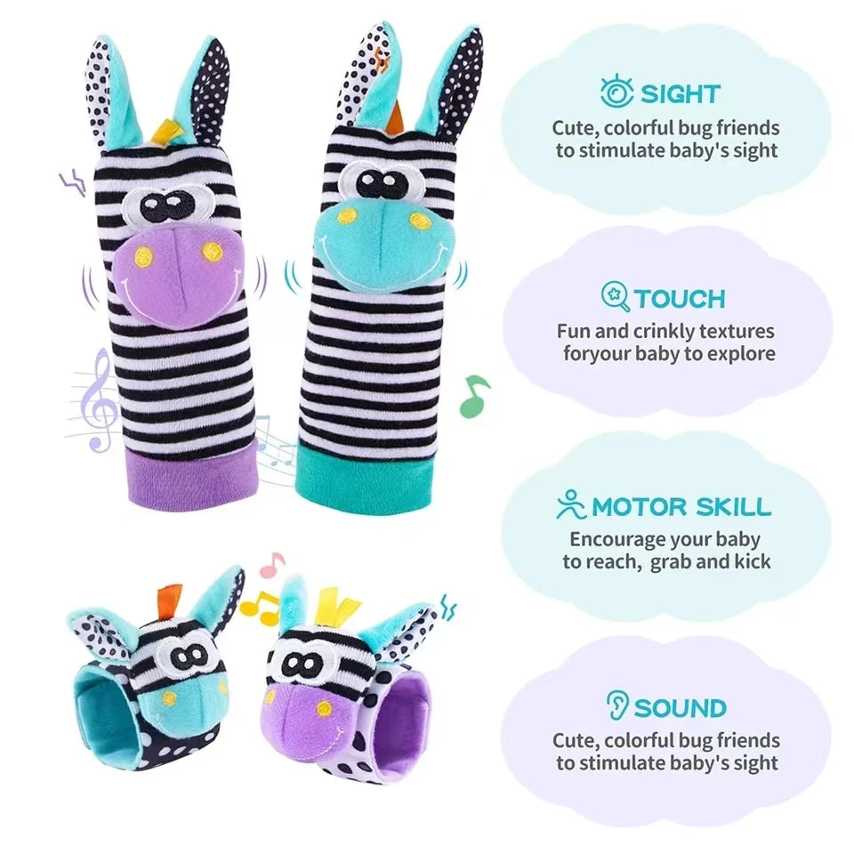 Baby Infant Wrist Rattle Socks Toys 0-12 Month Girl Boy Learning Toy