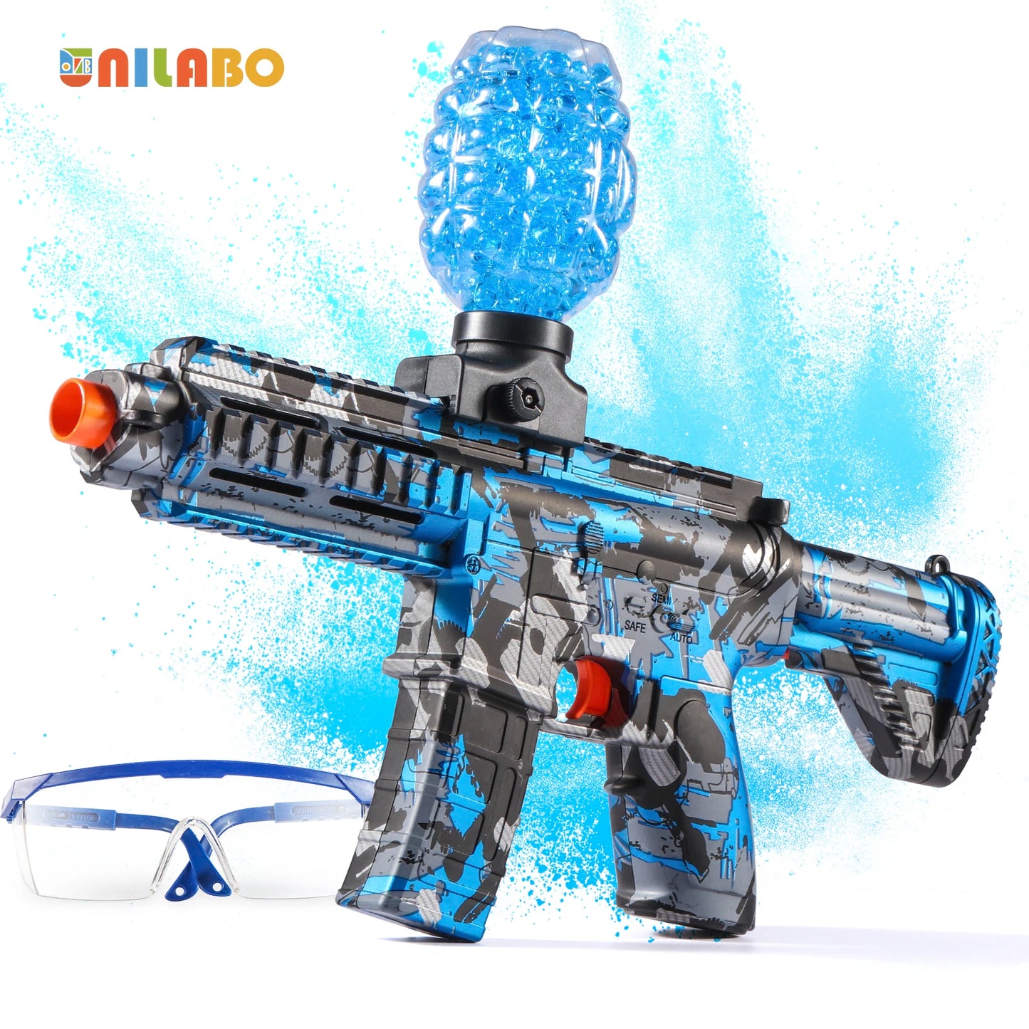 M416 Electric Ball Blaster Toy Gun - High-Speed, Metallic Finish,