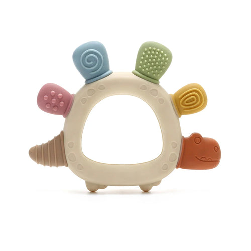 Baby Dinosaur Silicone Teething Toys BPA Free Easy to Grip Infant Care