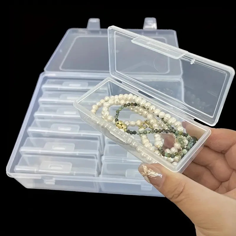 6/12 adjustable rectangular storage boxes, suitable for crafts, beads,