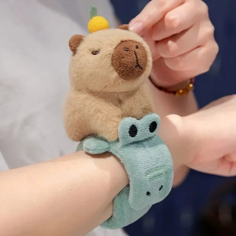 Capybara Slap Snap Wrap Capibara Plushie Wristband Bracelet Kawaii