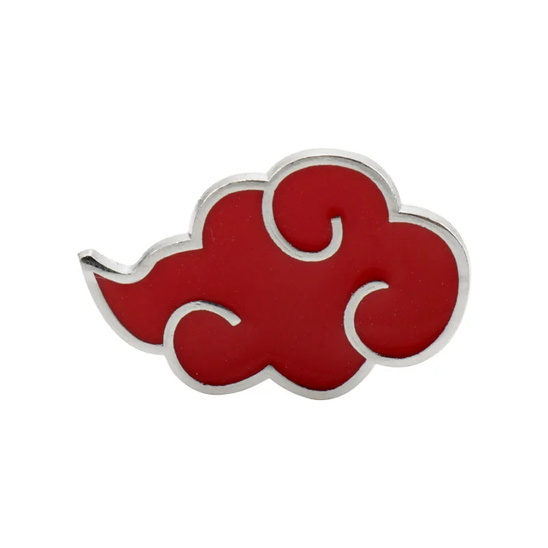8Pcs/Set Anime Cartoon Enamel Brooch Red Cloud Sharingan Metal Pin