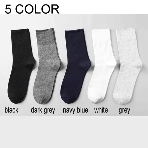 10PCS=5Pairs Loose Mouth Socks Diabetic Prevent Varicose Veins Cotton