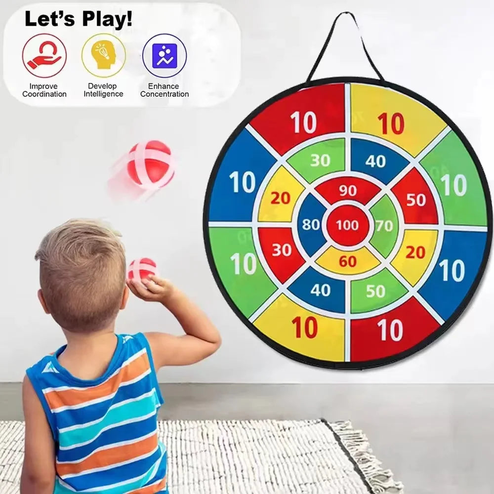 Children with sticky ball 74CM large dart board Family interactive