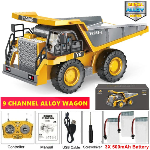 4WD Remote Control Excavator 4x4 Alloy Dump Truck Bulldozer Radio