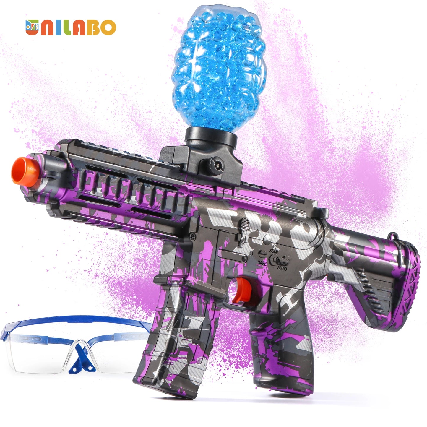 M416 Electric Ball Blaster Toy Gun - High-Speed, Metallic Finish,