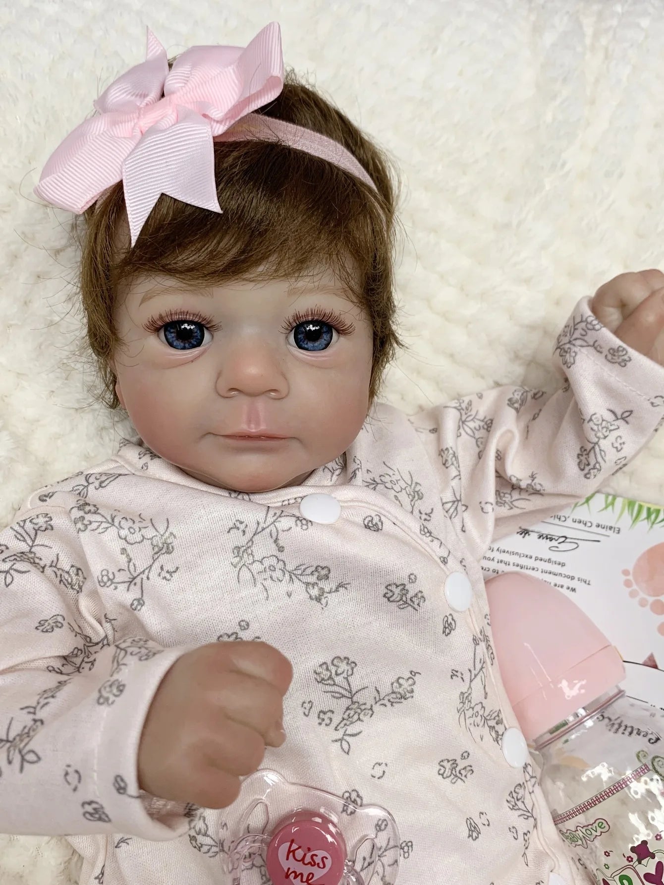 Felicia Reborn Doll Baby Handmade Bebe 17.32 Inch 44 Cm Newborn Doll