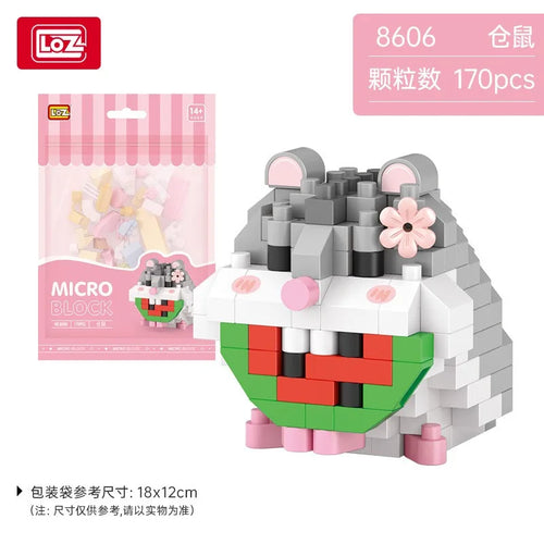 LOZ cute Cartoon Cat Animal Toy Dolphins owls chick cats dogs Model
