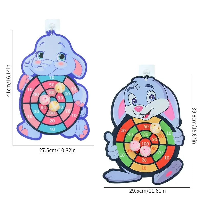 Animal Dart Board for Kids with Sticky Balls.Indoor Outdoor Sport