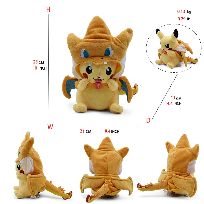 Cos Eevee Pikachu Cosplay Plush Toys Pikachu Peluche Lucario Stuffed