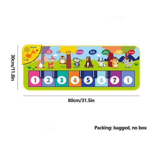 Piano Mat for Kids 80*30cm Toddlers Floor Keyboard Dance Mat Play