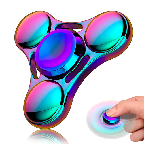Rainbow Fidget Spinner Toys Metal UFO Small Handheld Finger Spinners