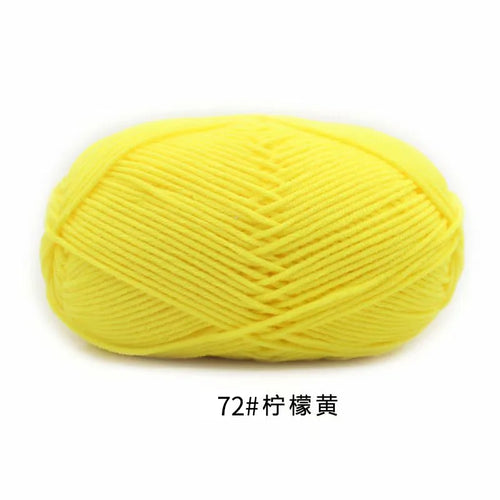 40-50g/Set 4ply Milk Cotton(80%) Knitting Yarn Needlework Dyed Lanas