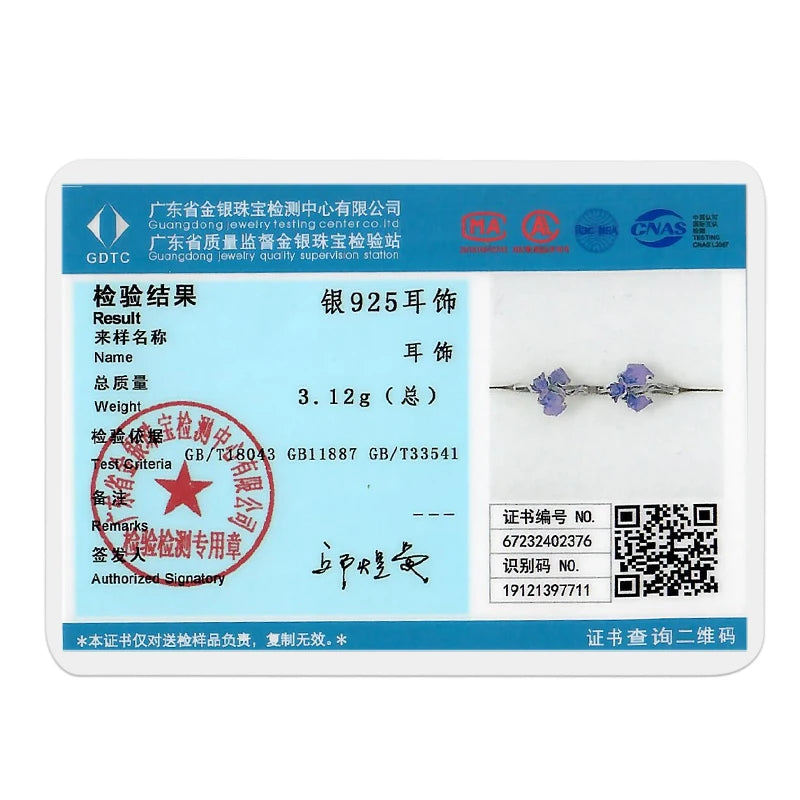 925 Sterling Silver Colored Zirconium Stars Hoop Earrings For Women