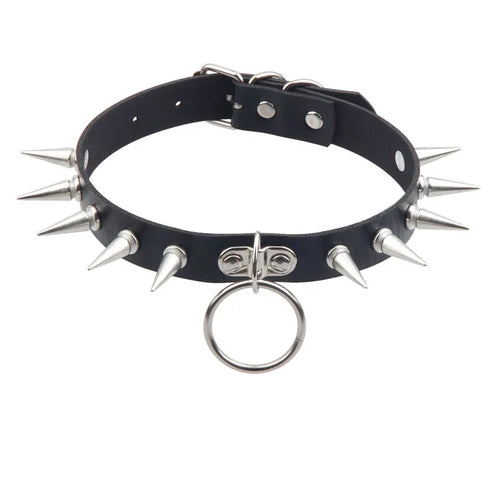1pc Fashion Punk Gothic Necklace Collar, Rivet Choker Y2K Necklace For