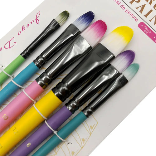 Yutiars Professional Artist Paint Brush Set - 6 PCS, Nylon Bristles