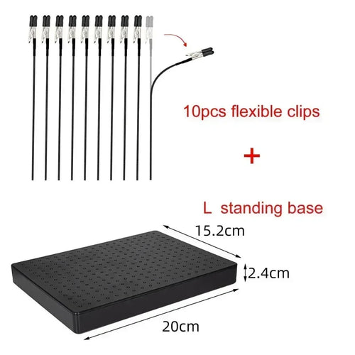 Model Painting Stand Base with 10pcs Metal Flexible Alligator Clips