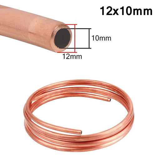 1Meter T2 Copper Soft Copper Tube Coil OD 2~12mm ID 1~10mm 99.9%Pure